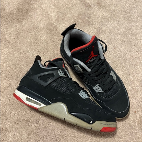 Retro Jordan 4 Bred, used in good condition shipped with replacement box - Picture 1 of 8